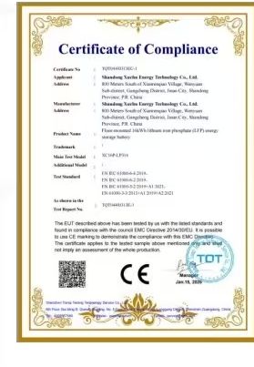 Certificate of Compliance (CE / EMC Directive)