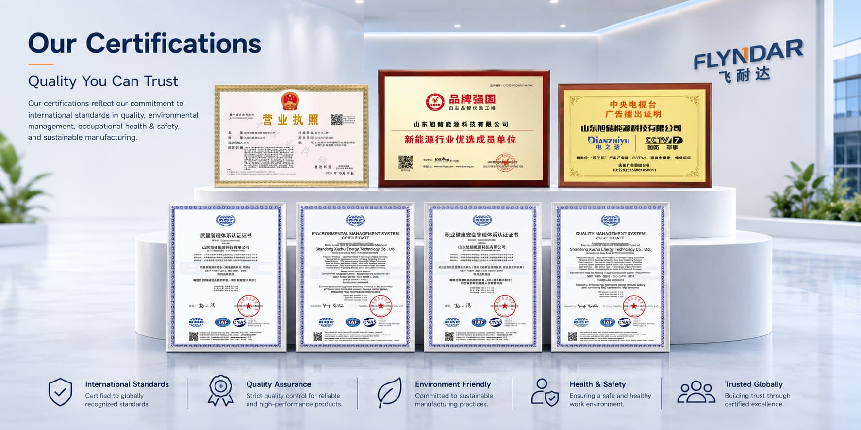 XUCHU quality and certifications